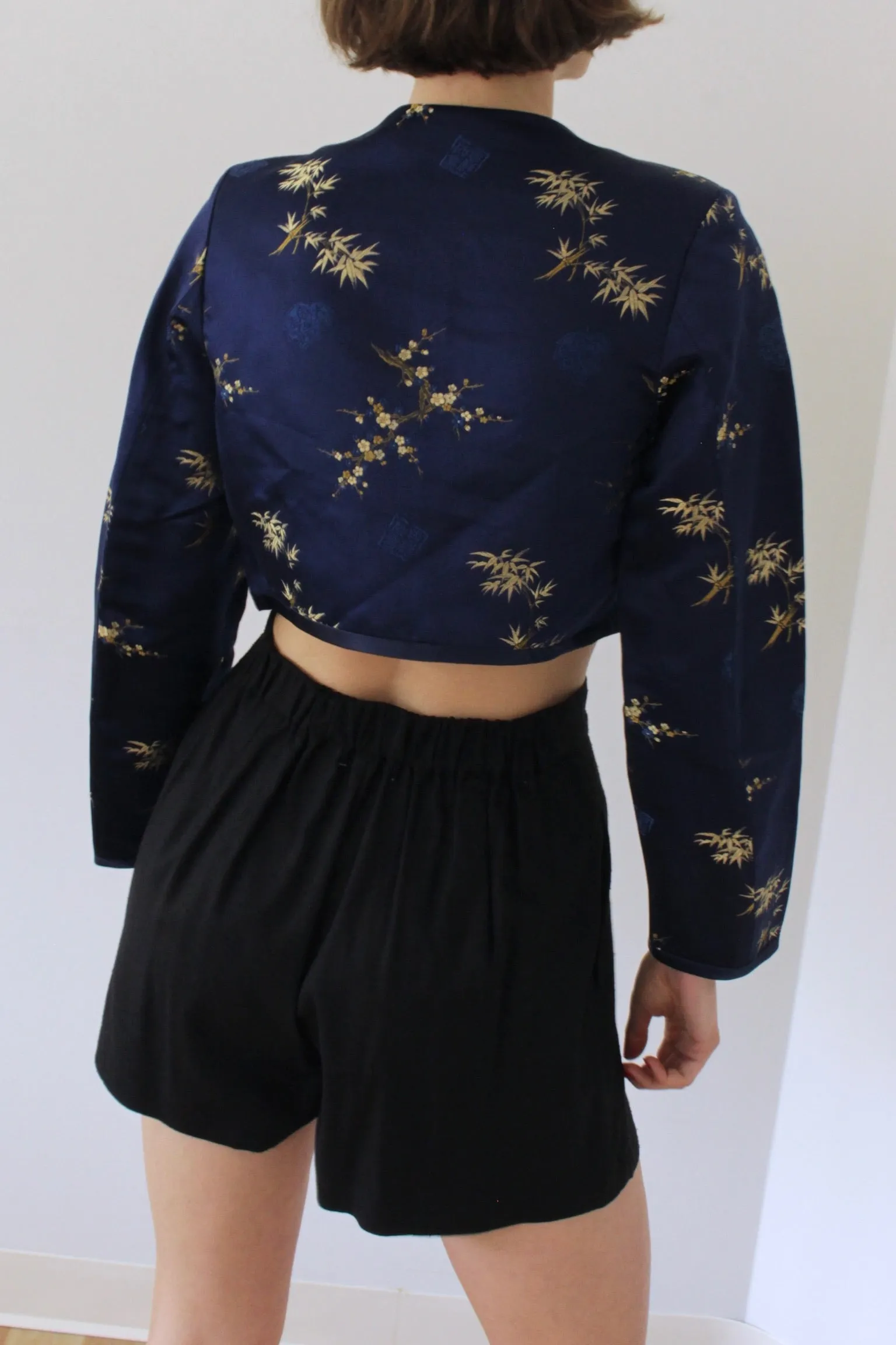 Beautiful Vintage Midnight Silk Embroidered Bolero sold by NA NIN product image thumbnail 3