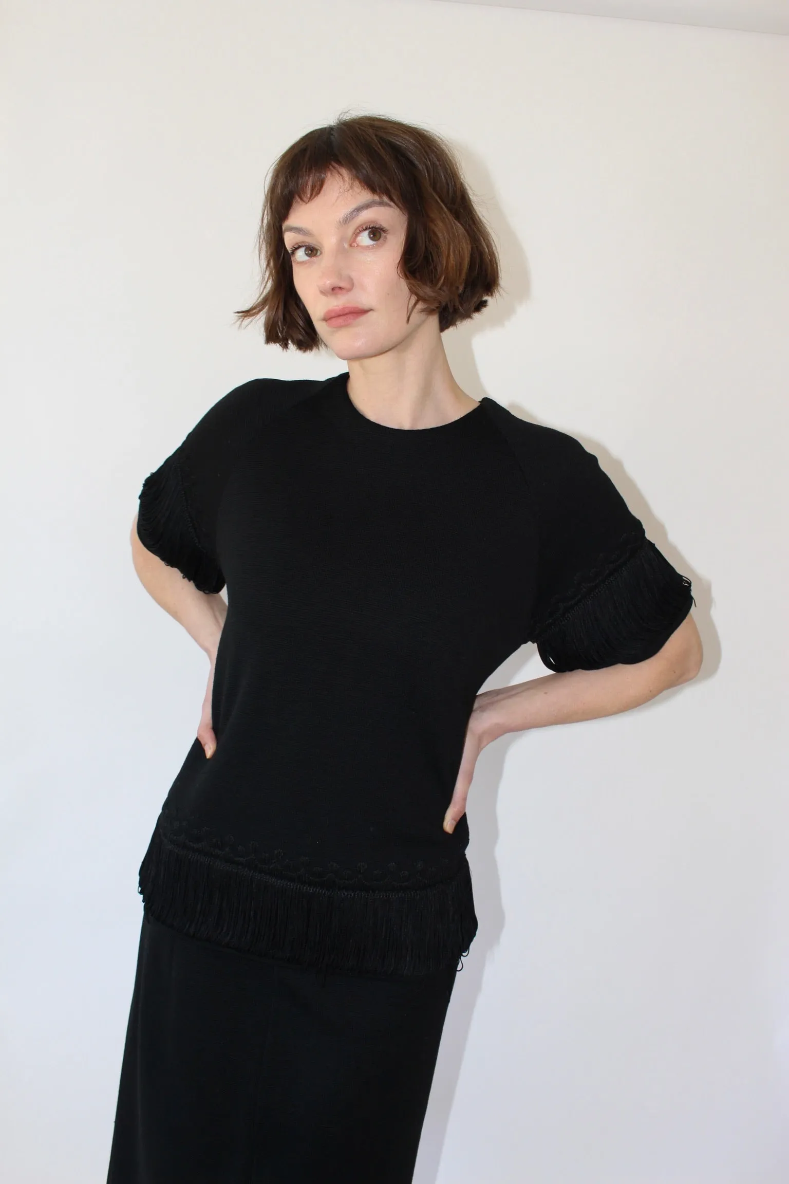 Vintage Wool Fringe Skirt Suit sold by NA NIN product image thumbnail 3