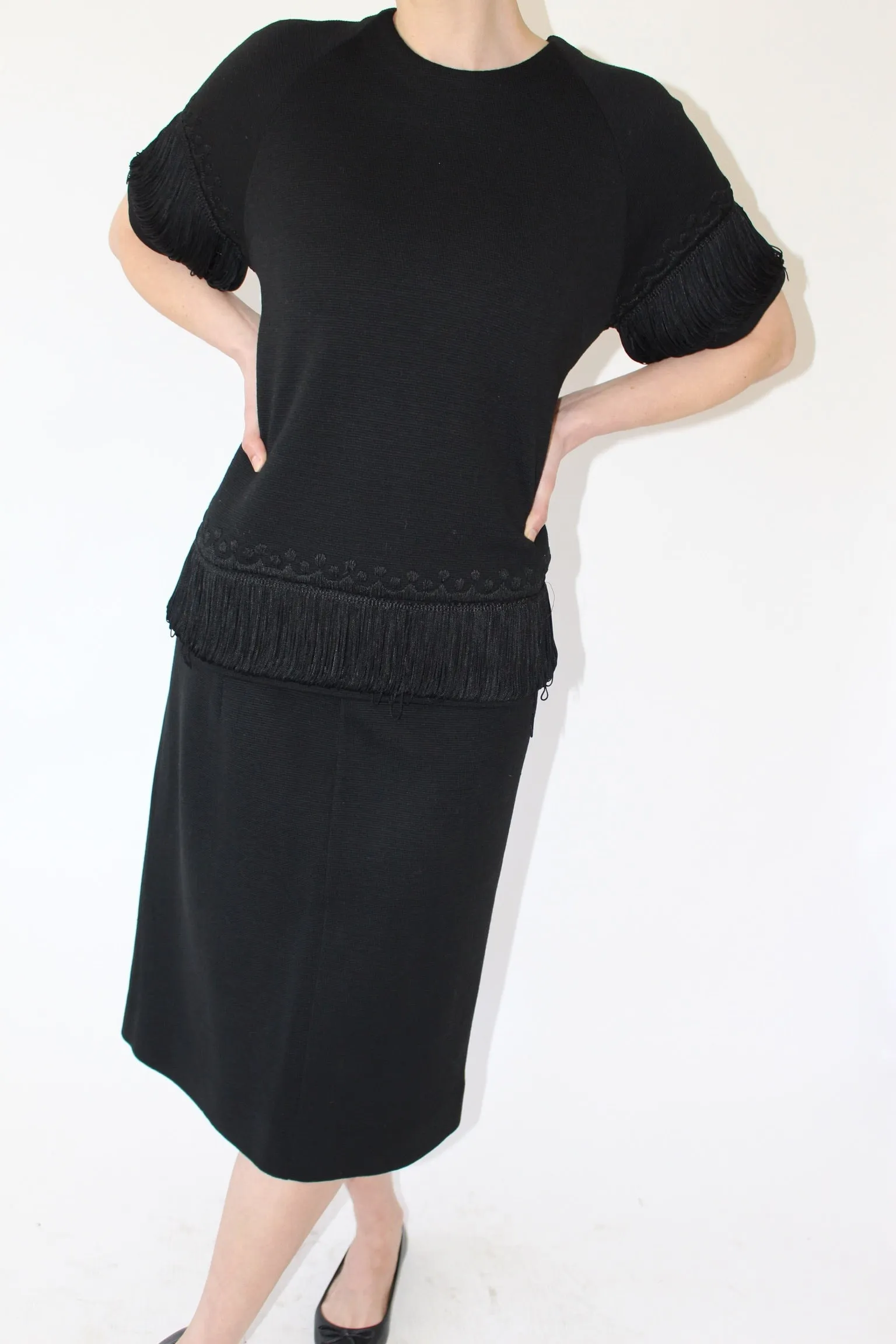 Vintage Wool Fringe Skirt Suit sold by NA NIN product image thumbnail 2