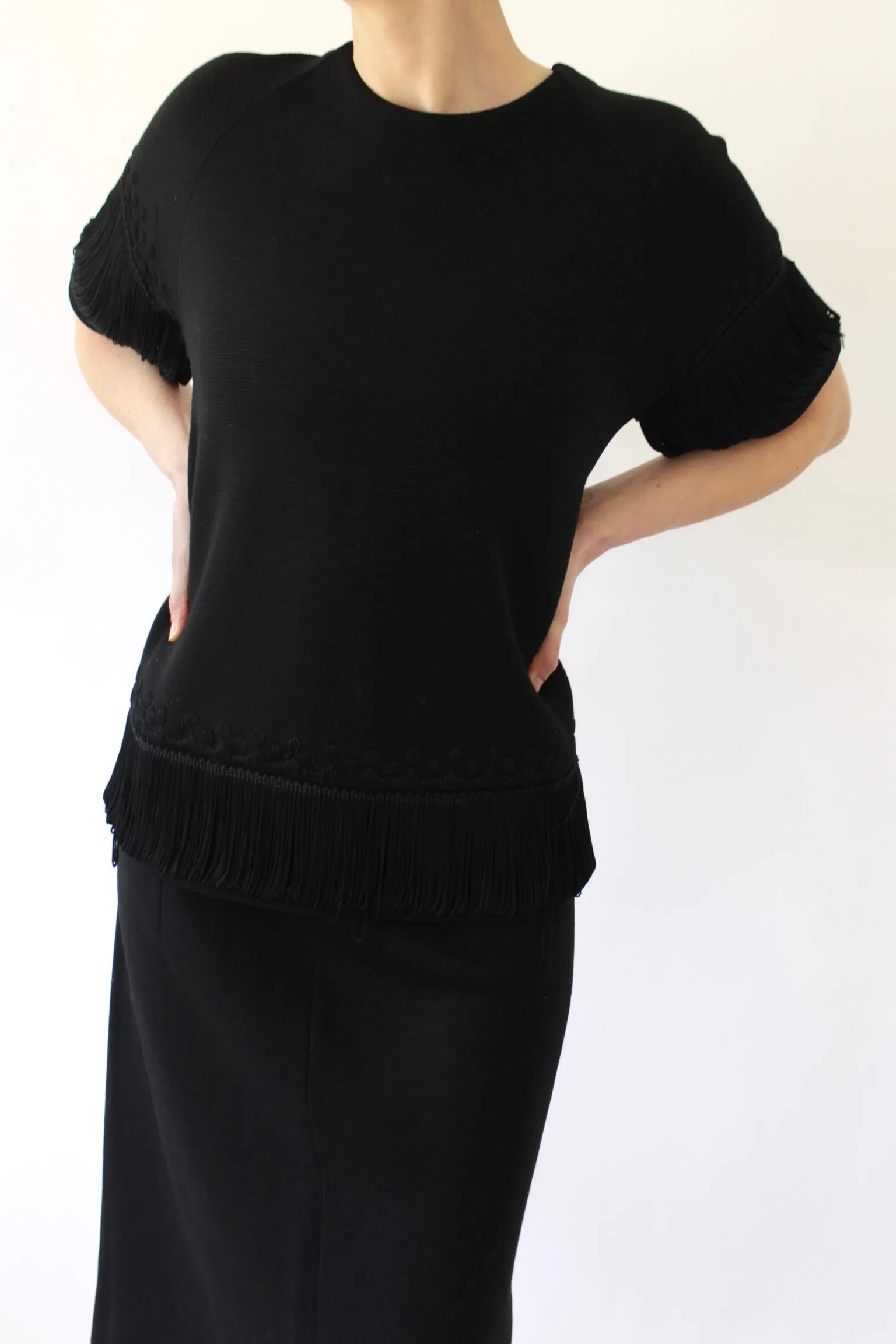Vintage Wool Fringe Skirt Suit sold by NA NIN product image thumbnail 4