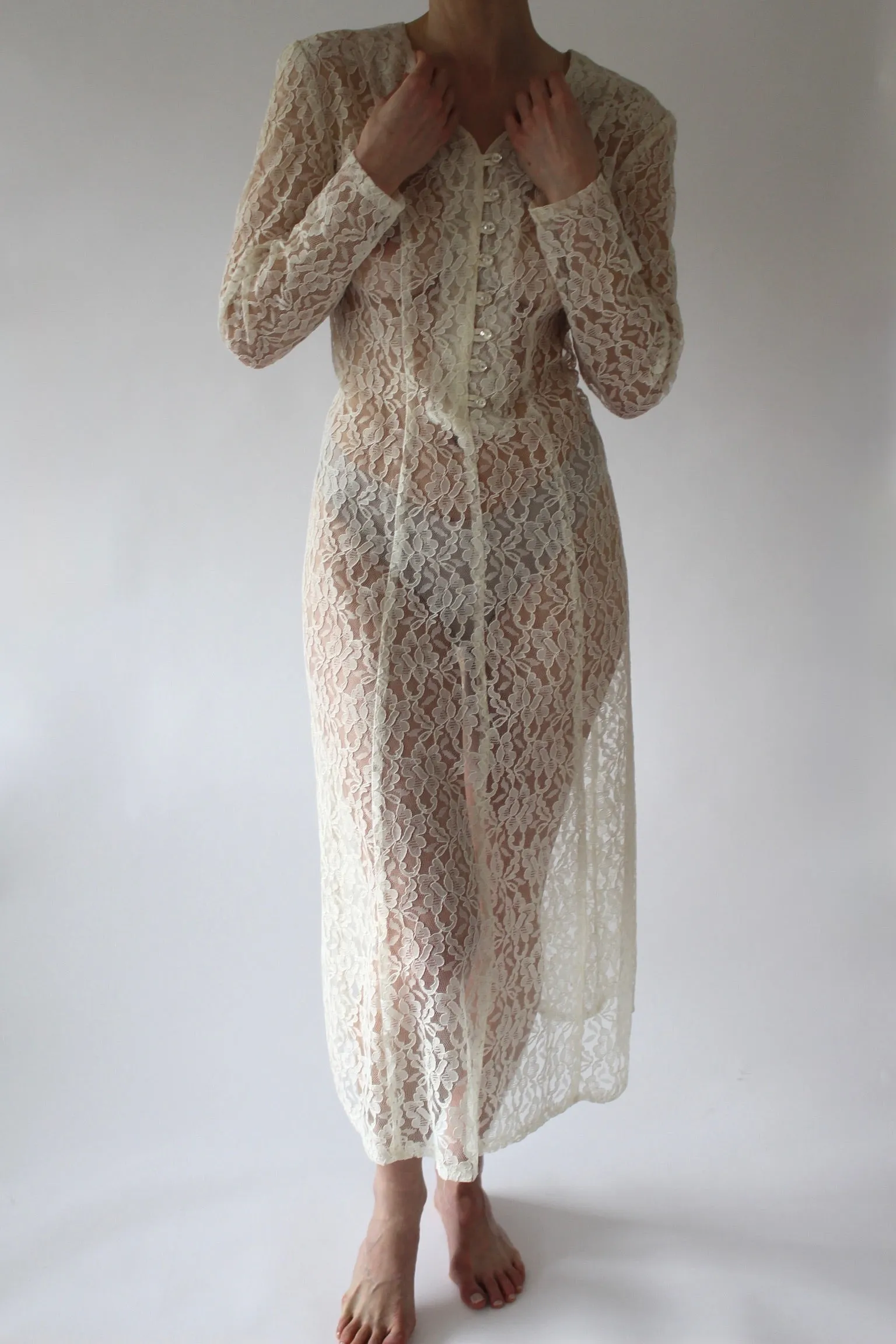Incredible Vintage Sheer Lace Dress sold by NA NIN product image thumbnail 2