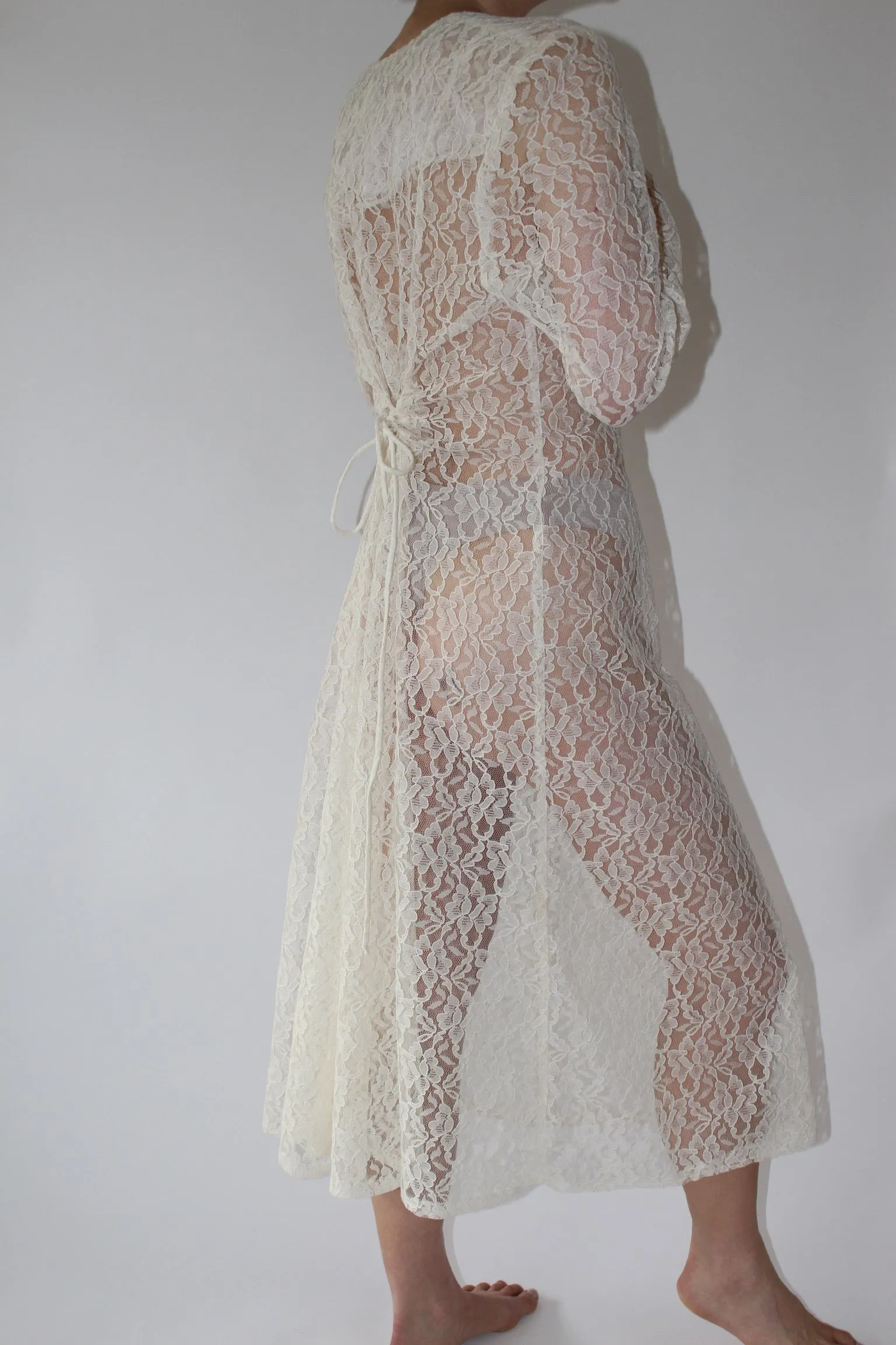Incredible Vintage Sheer Lace Dress sold by NA NIN product image thumbnail 4