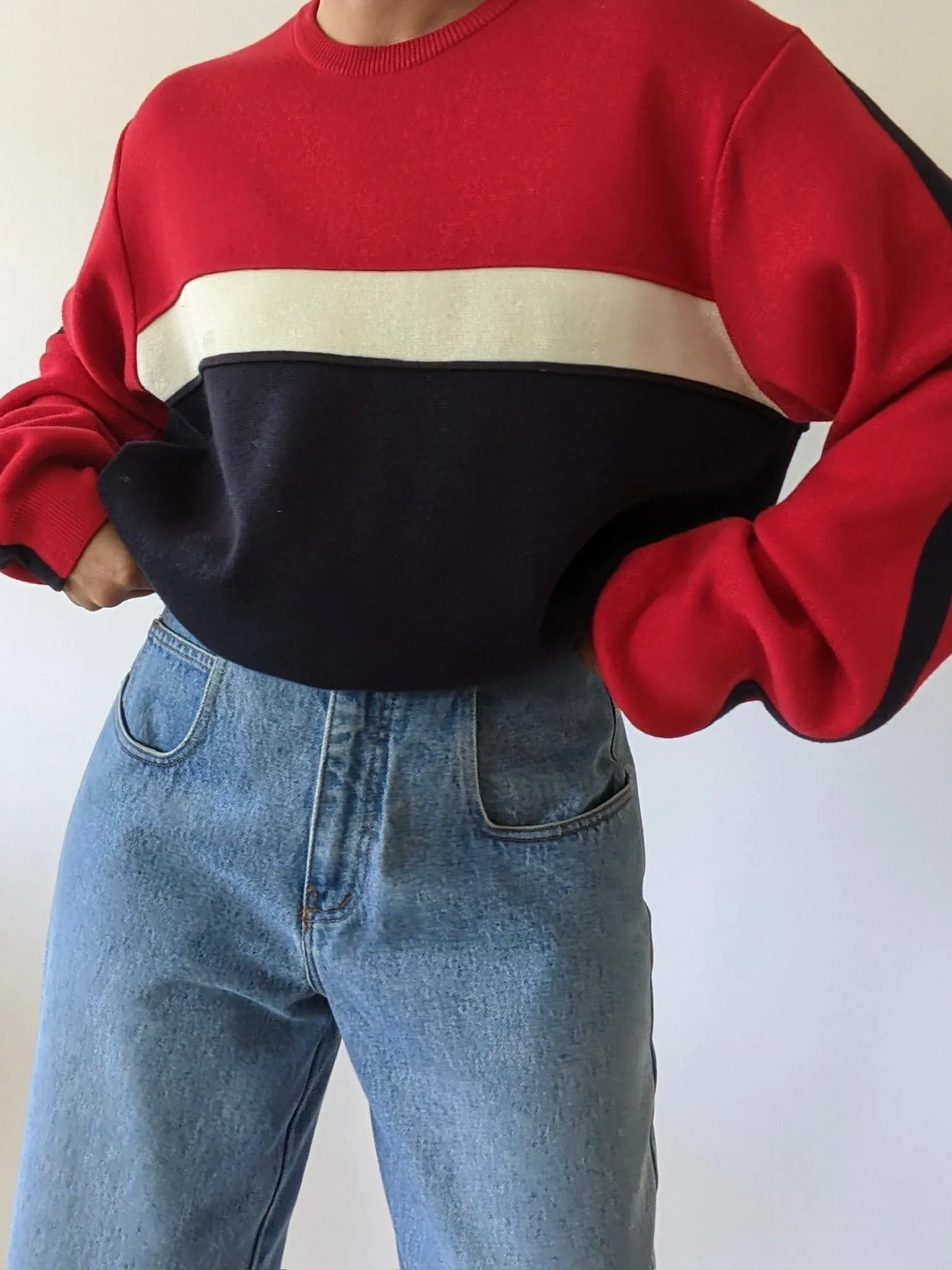 Classic 90s Bold Striped Sweater sold by NA NIN