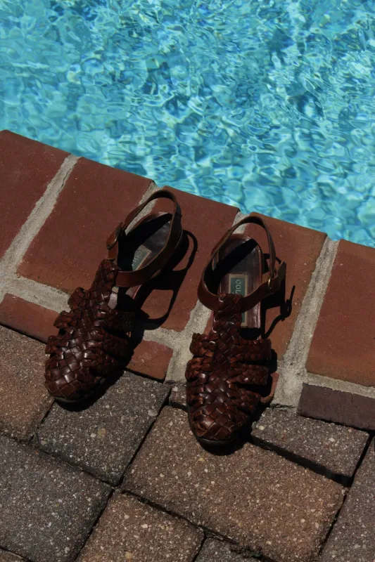 Vintage Cole Haan Woven Leather Fisherman Sandals made by Vintage