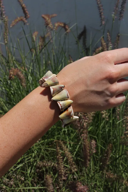 Fun Vintage Spiral Shell Bracelet made by Vintage