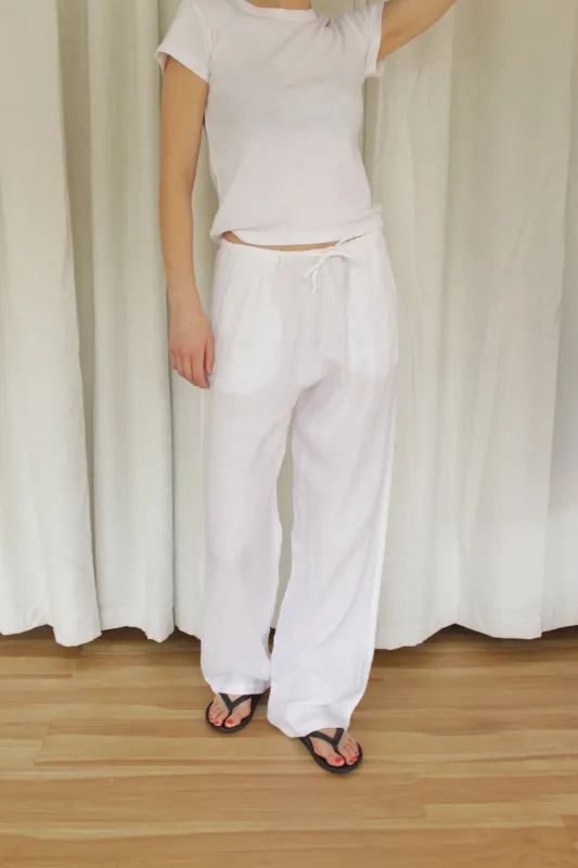 Linen Drawstring Pant made by LA RELAXED