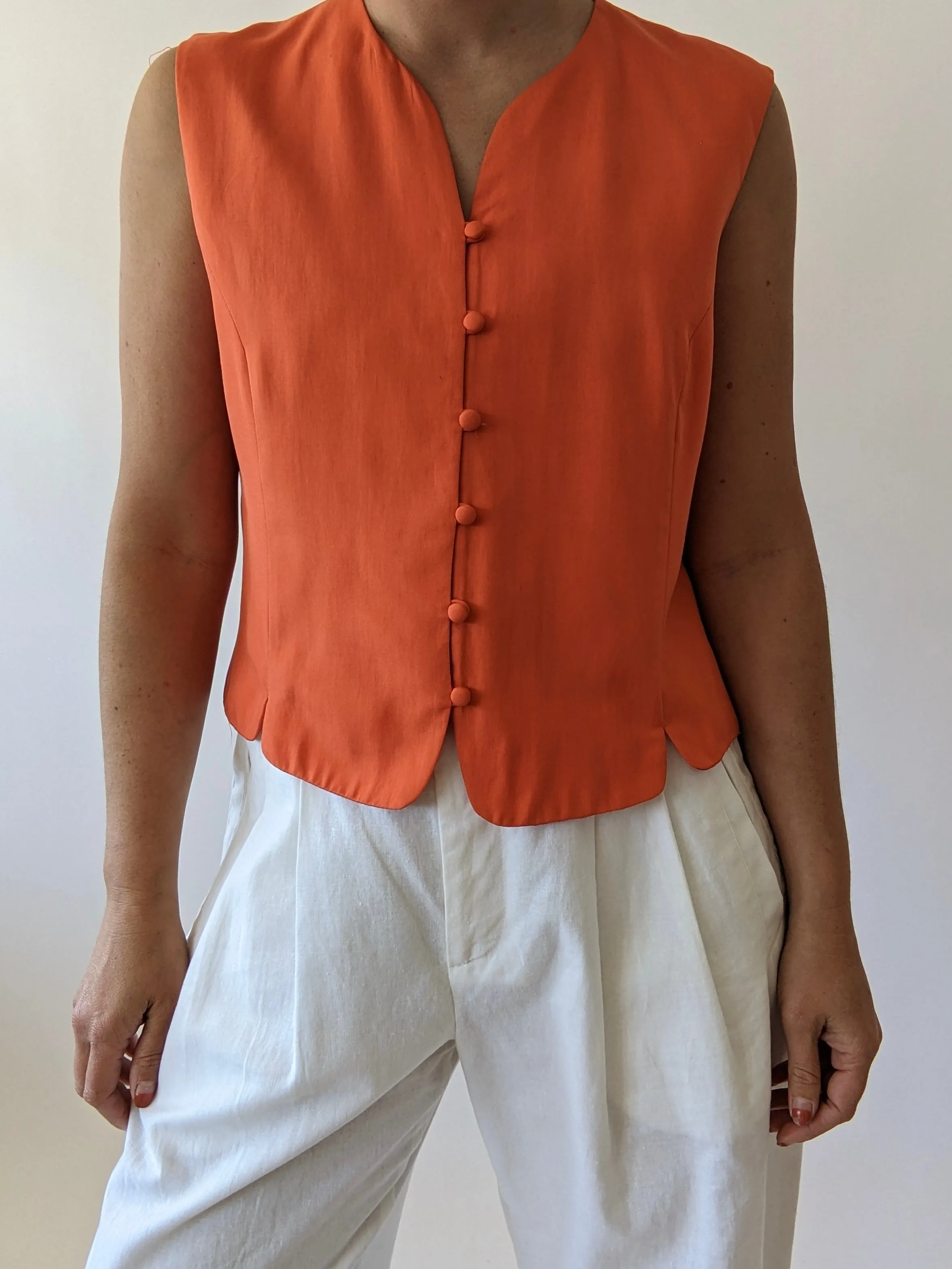 Vintage Citrus Silk Rouleau Top sold by NA NIN product image thumbnail 4