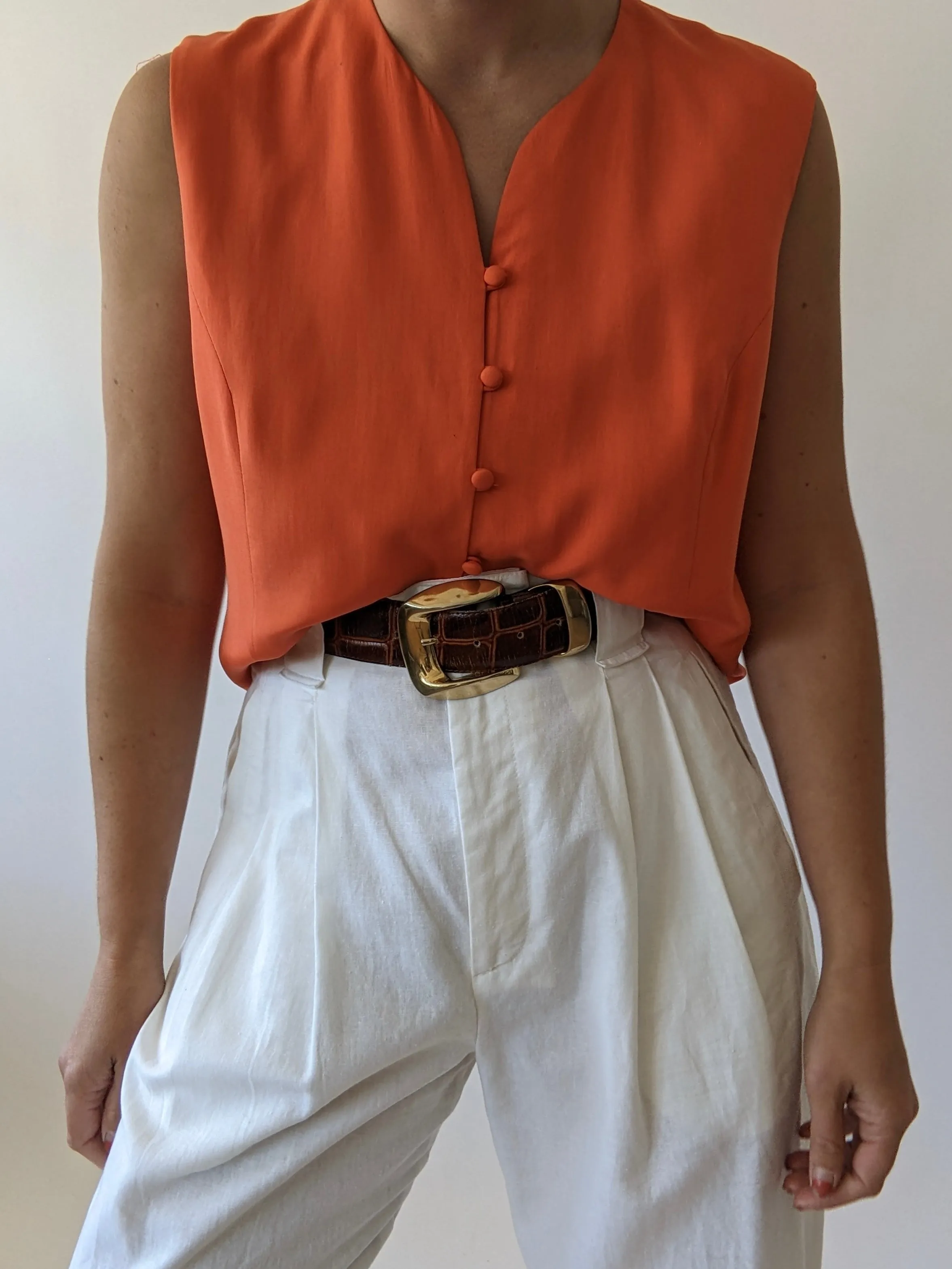 Vintage Citrus Silk Rouleau Top sold by NA NIN product image thumbnail 3