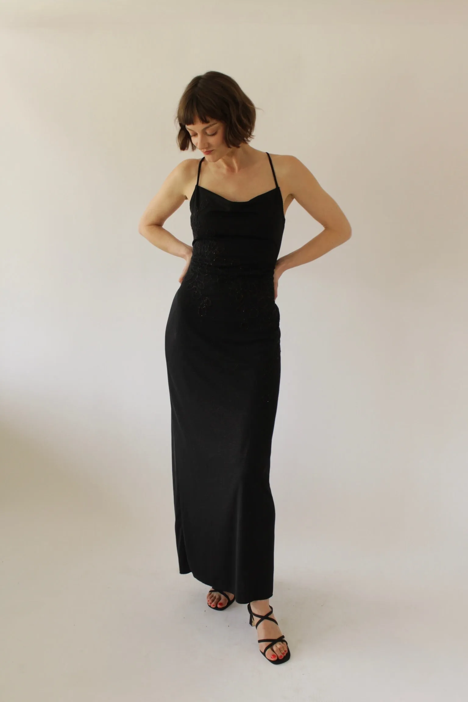 Vintage Beaded Floral Evening Dress sold by NA NIN product image thumbnail 3