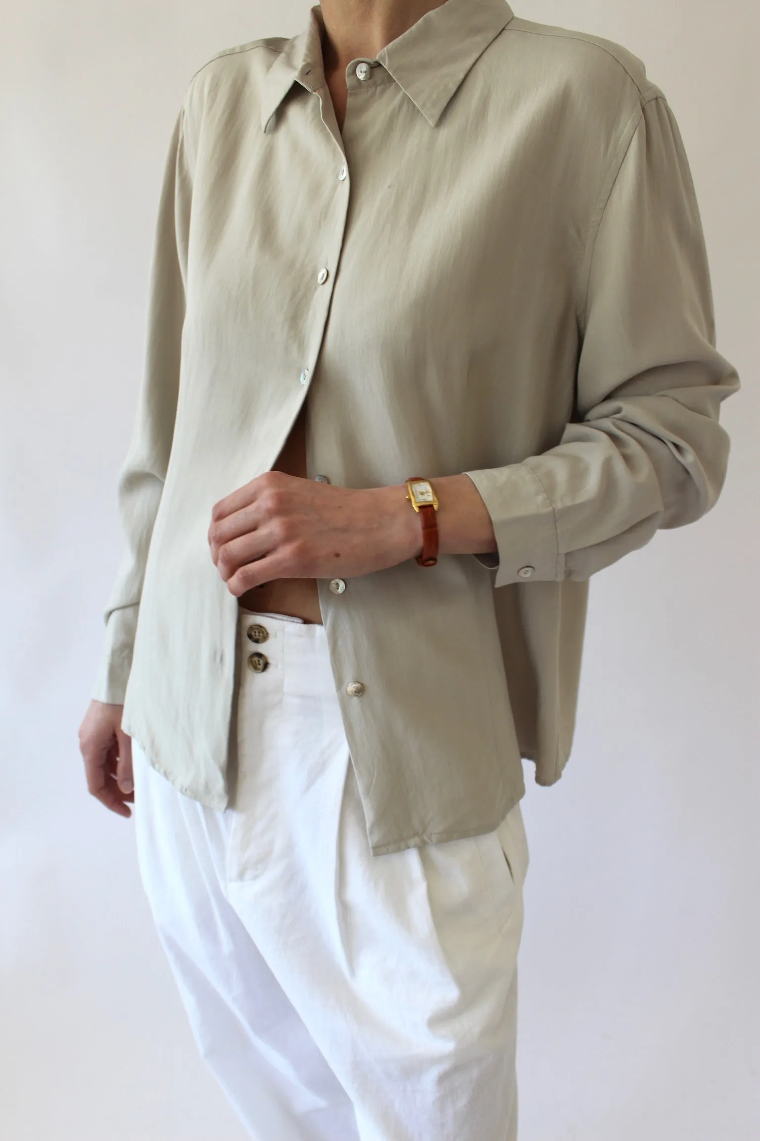 Vintage Ecru Silk Blouse sold by NA NIN product image thumbnail 2