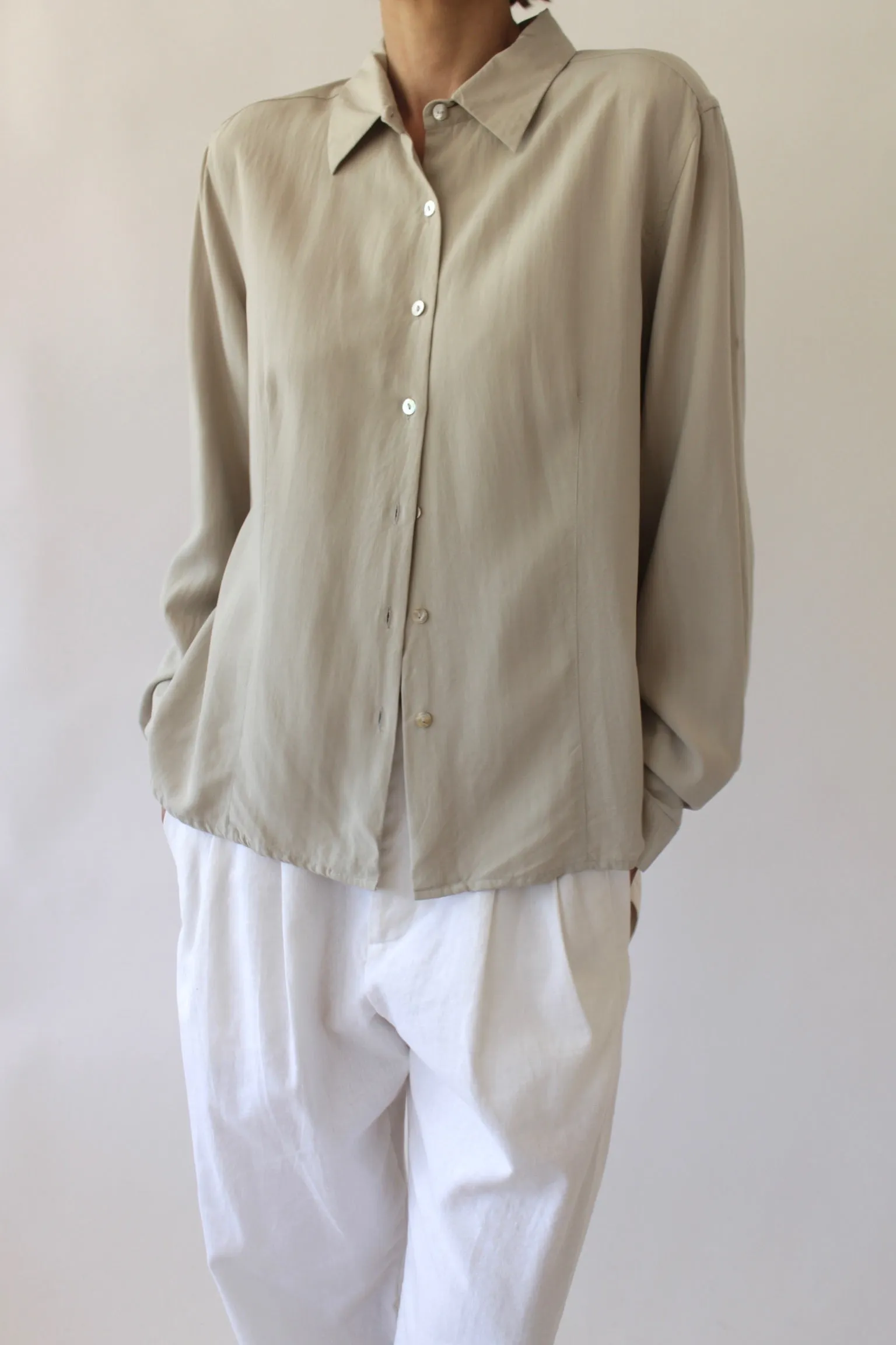 Vintage Ecru Silk Blouse sold by NA NIN
