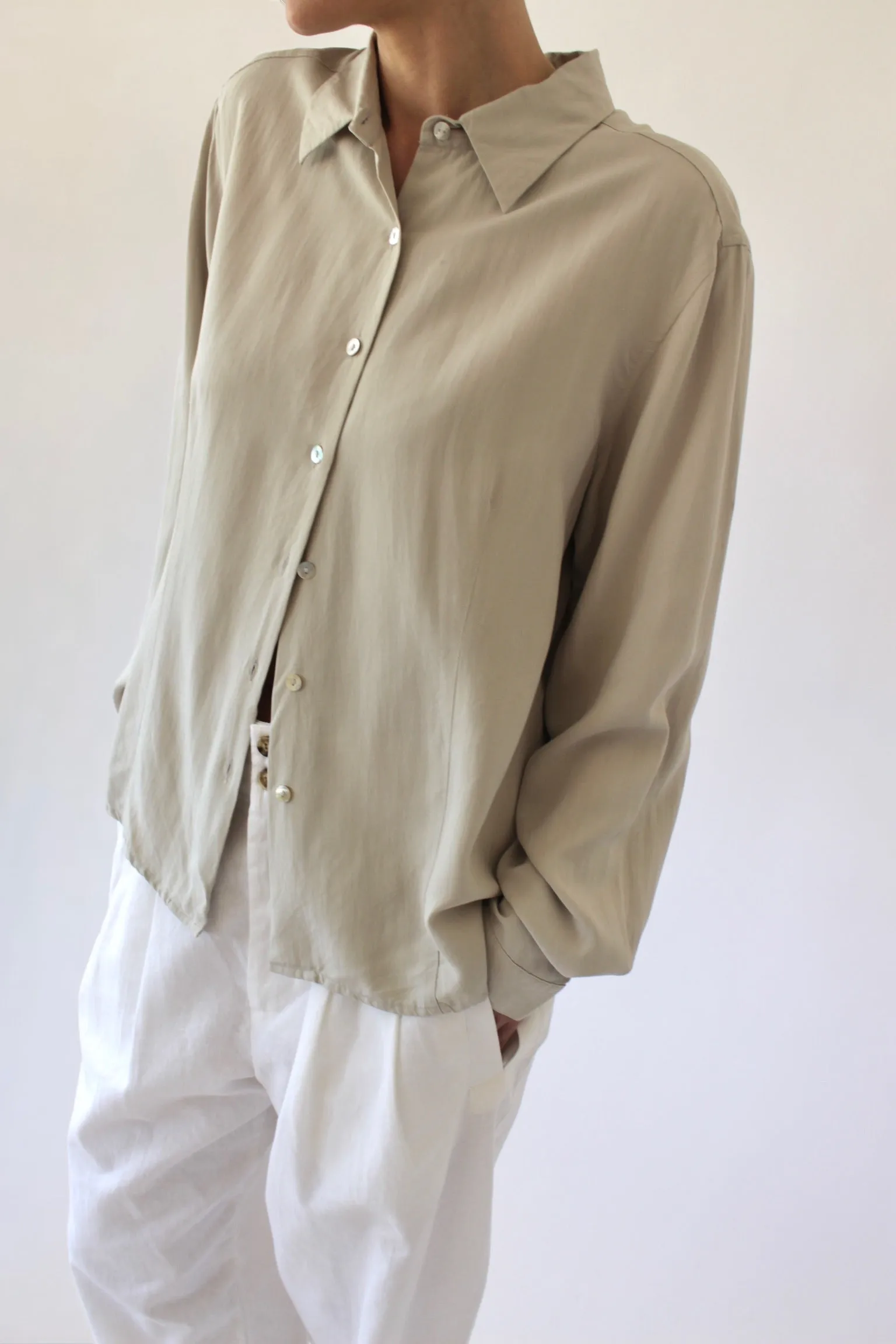 Vintage Ecru Silk Blouse sold by NA NIN product image thumbnail 3