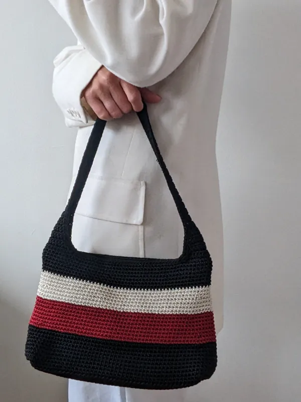 Vintage The Sak Striped Crochet Purse made by Vintage