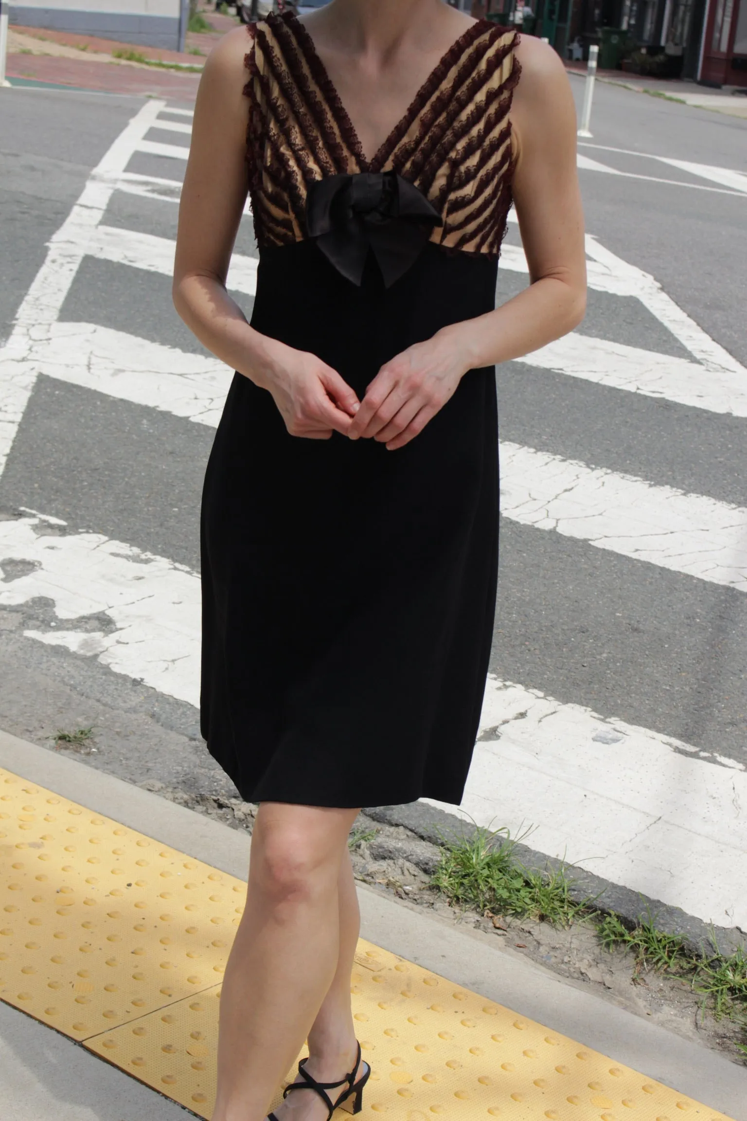 Beautiful 1960s Lace & Bow Accented Dress sold by NA NIN