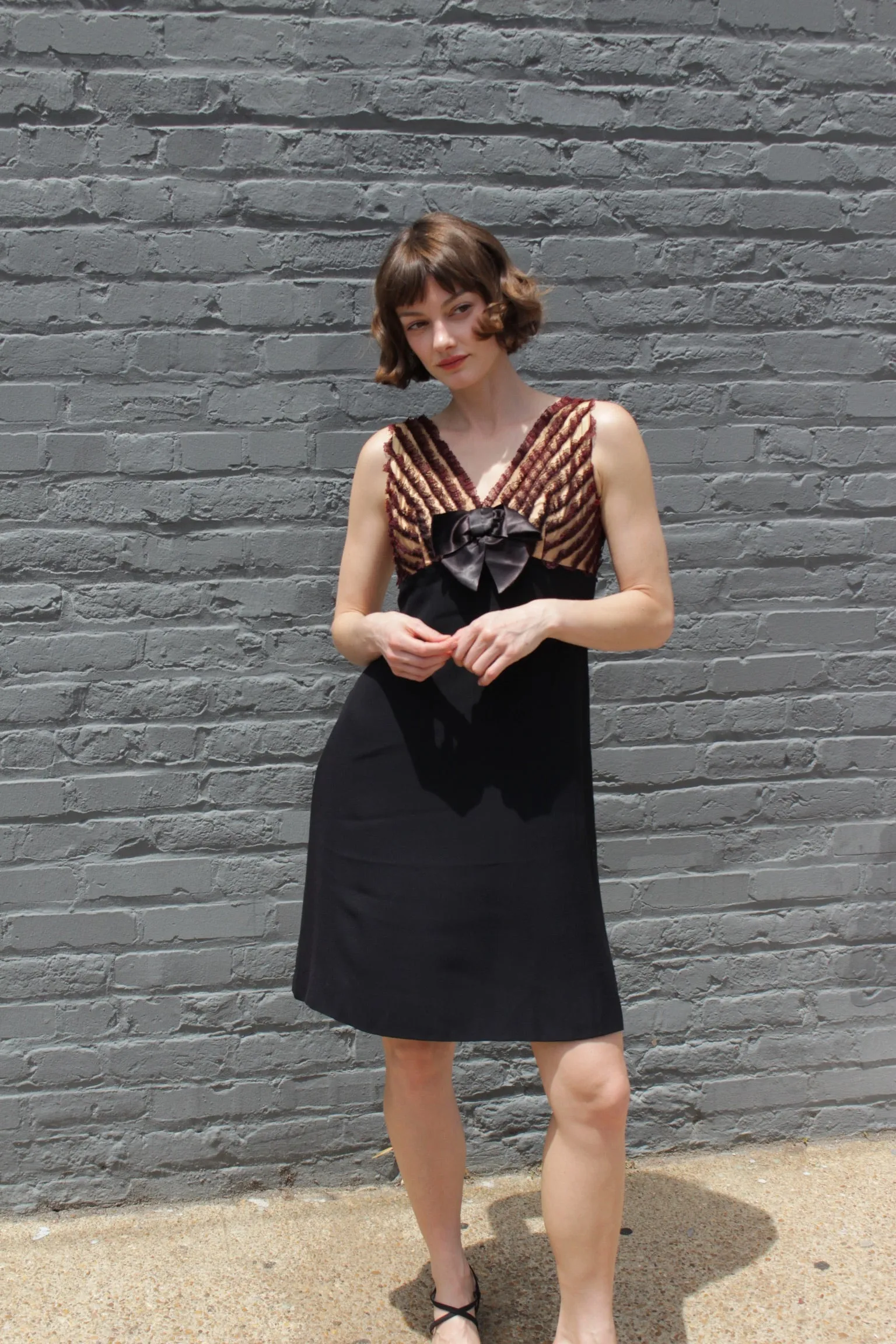 Beautiful 1960s Lace & Bow Accented Dress sold by NA NIN product image thumbnail 3
