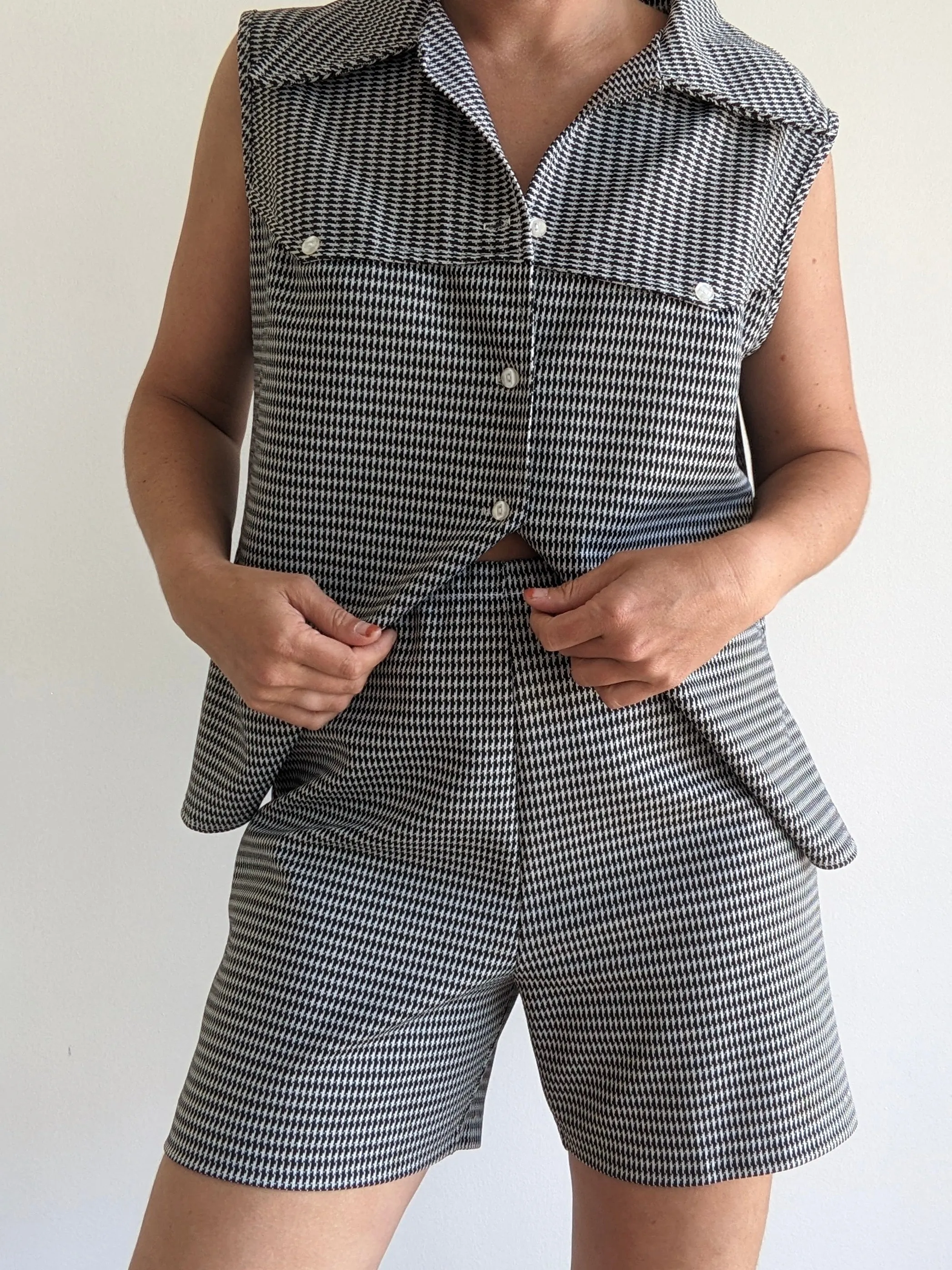 Vintage Houndstooth Vest & Shorts Set sold by NA NIN product image thumbnail 2