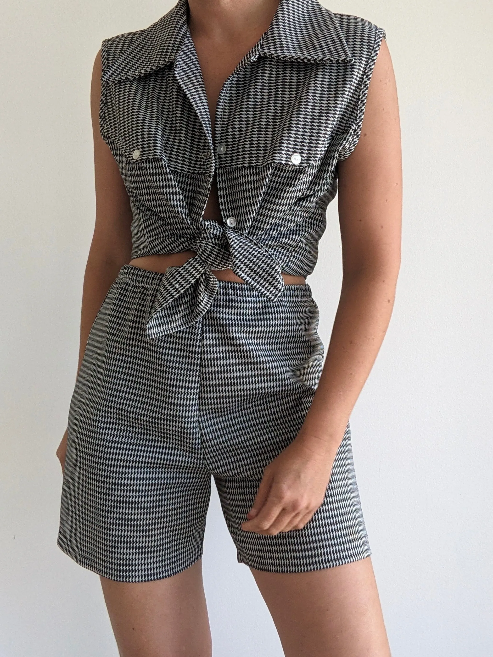 Vintage Houndstooth Vest & Shorts Set sold by NA NIN product image thumbnail 5