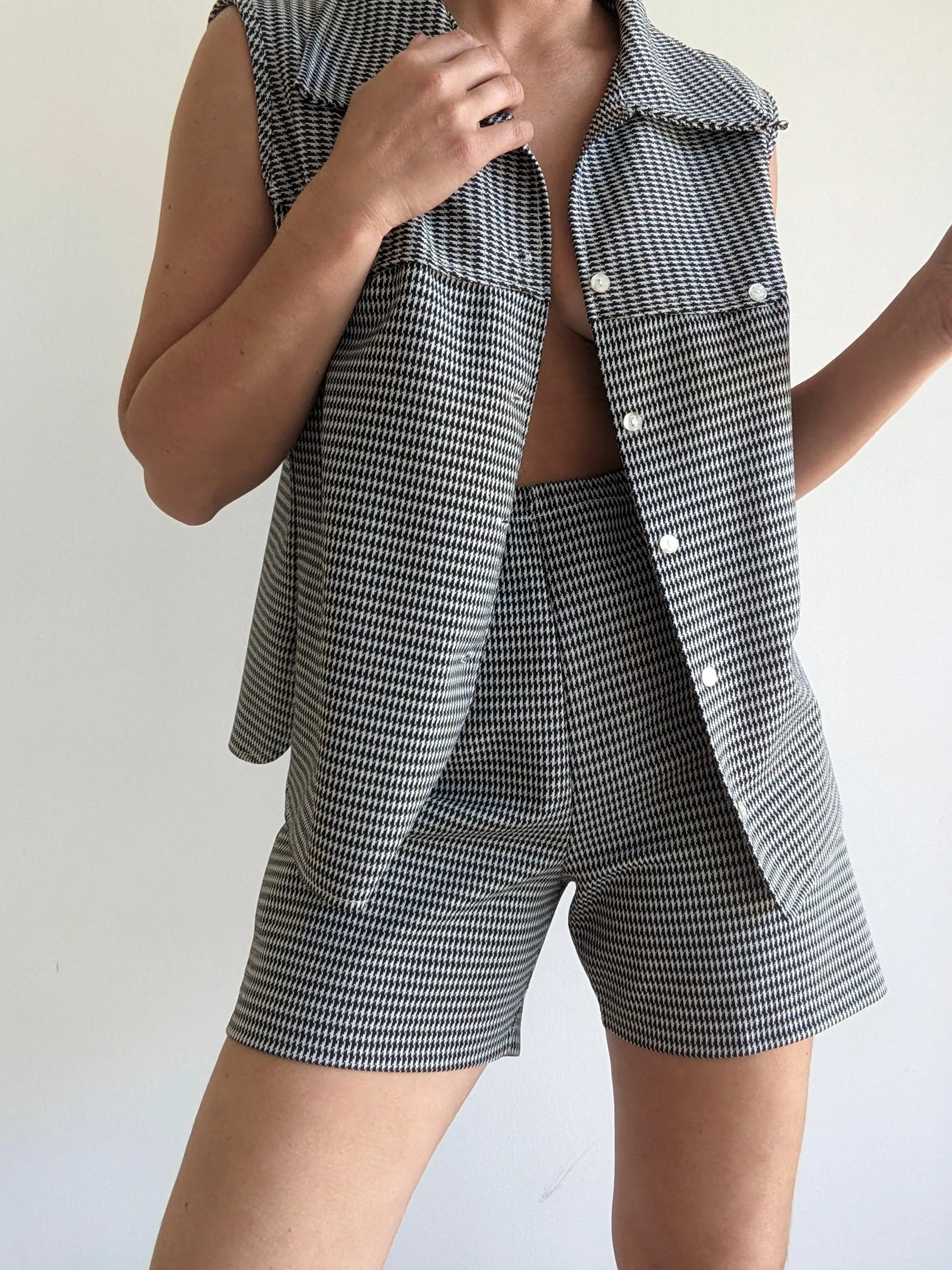 Vintage Houndstooth Vest & Shorts Set sold by NA NIN product image thumbnail 3