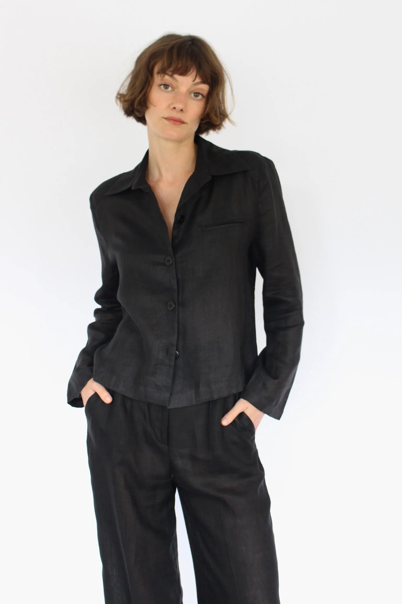 Vintage Onyx Sheer Linen Top & Pant Set sold by NA NIN product image thumbnail 5