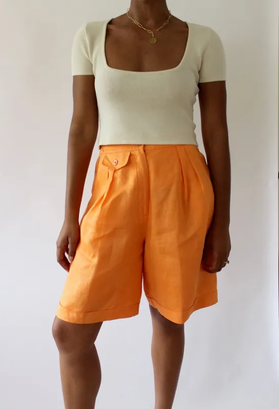 Vintage Tangelo Pleated Shorts made by Vintage