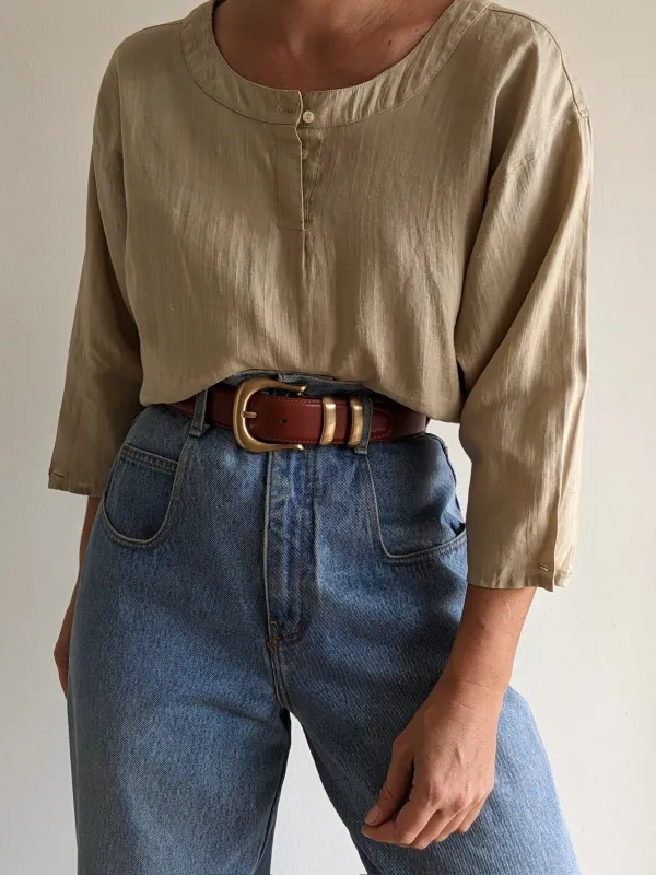 Vintage Sand Henley Tunic made by Vintage