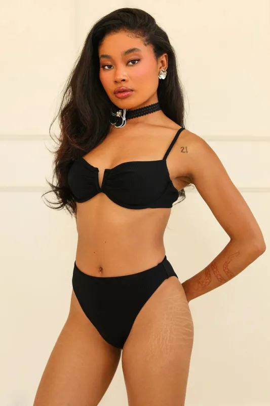 Seashore High Waisted Cheeky Swim Bikini Bottom sold by Dippin Daisy’s