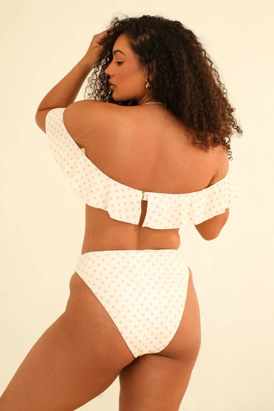 Seashore High Waist Cheeky Bikini Bottom Plus sold by Dippin Daisy’s