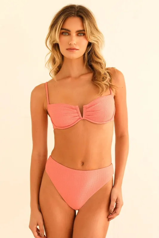 Seashore High Waisted Bikini Bottom sold by Dippin Daisy’s