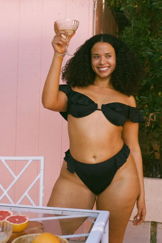 Kate Off-Shoulder Underwire Bikini Top sold by Dippin Daisy’s