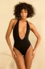 Cheryl Low Cut V-Neck One Piece sold by Dippin Daisy’s