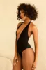 Cheryl Low Cut V-Neck One Piece sold by Dippin Daisy’s