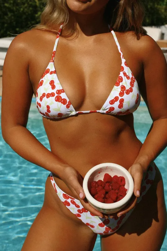 Palm Tie Back Triangle Bikini Top sold by Dippin Daisy’s
