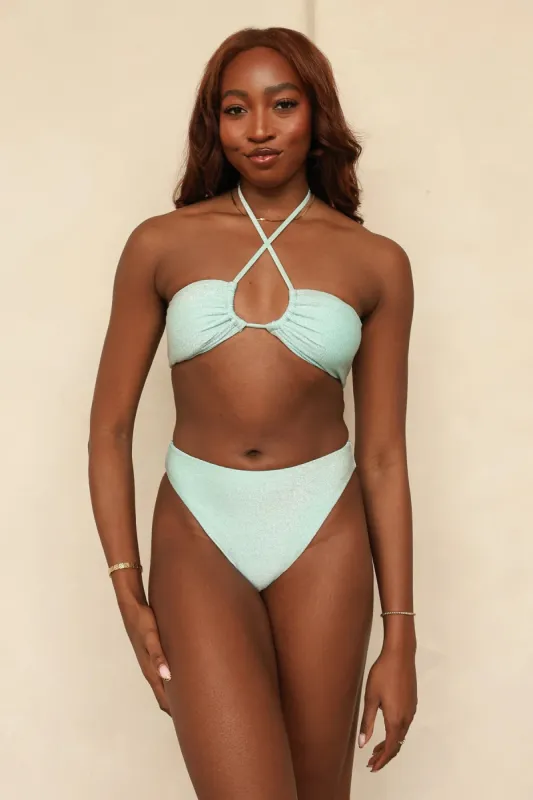 Amalfi String Tie Bandeau Bikini Top sold by Dippin Daisy’s