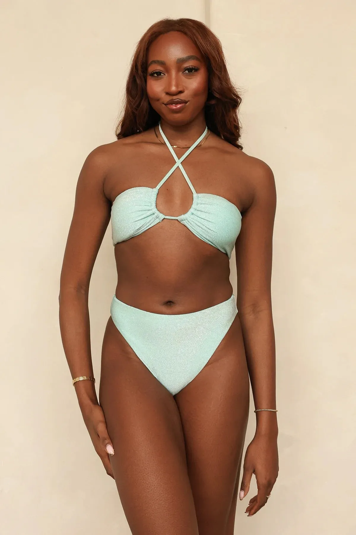 Amalfi String Tie Bandeau Bikini Top sold by Dippin Daisy’s