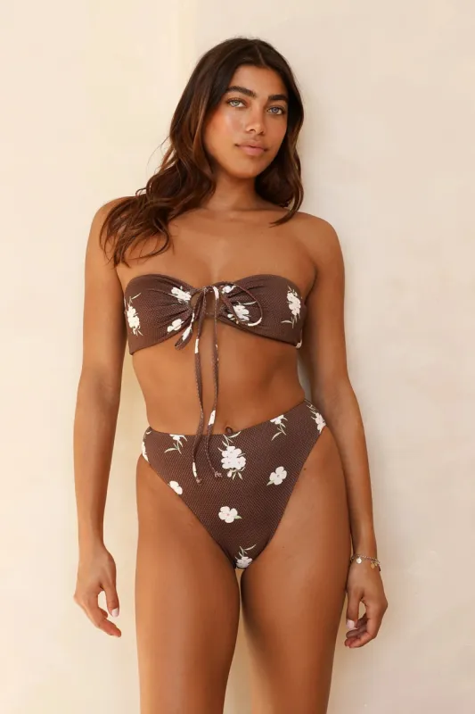 Seashore High Waist Cheeky Bikini Bottom sold by Dippin Daisy’s