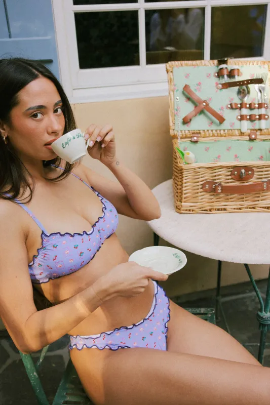 Bonita Ruffled Bikini Top sold by Dippin Daisy’s