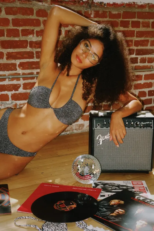 Amalfi String Tie Bandeau Bikini Top sold by Dippin Daisy’s