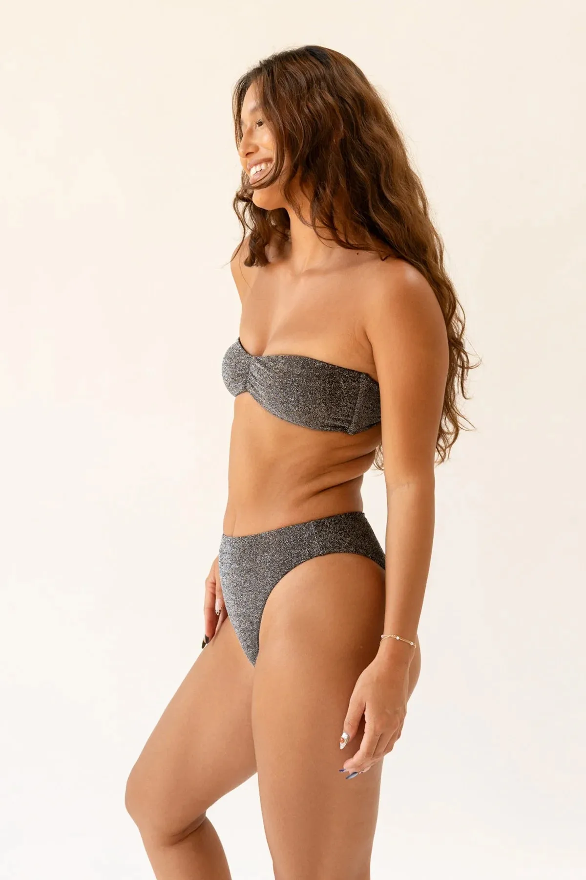 Sparkle Black Bandeau Seashore Cheeky Set sold by Dippin Daisy’s product image thumbnail 2