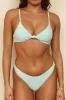 Bleached Aqua Triangle Cheeky Set sold by Dippin Daisy’s