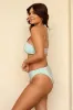 Bleached Aqua Bandeau Cheeky Set sold by Dippin Daisy’s