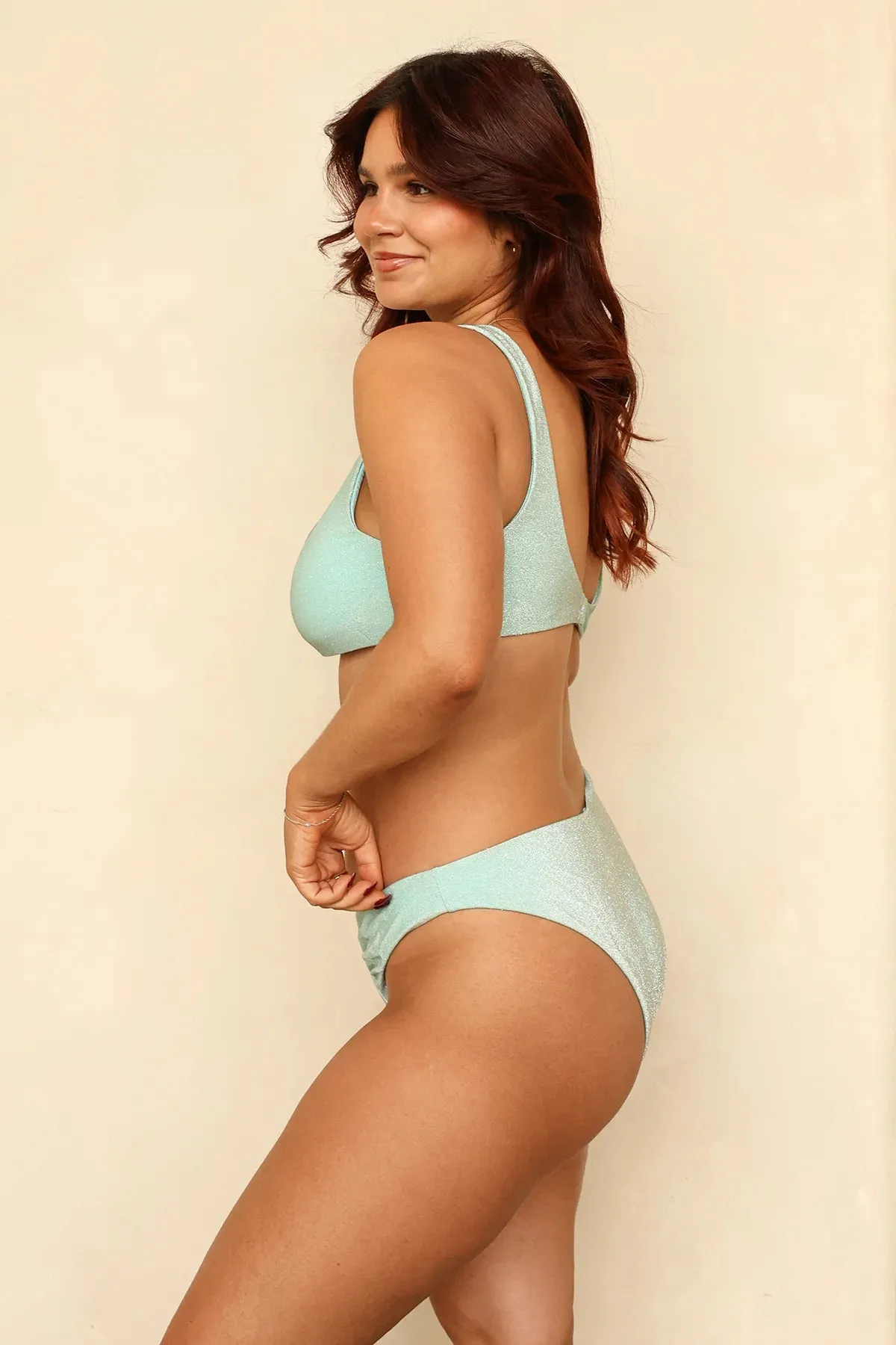 Bleached Aqua Bralette Cheeky Set sold by Dippin Daisy’s product image thumbnail 4