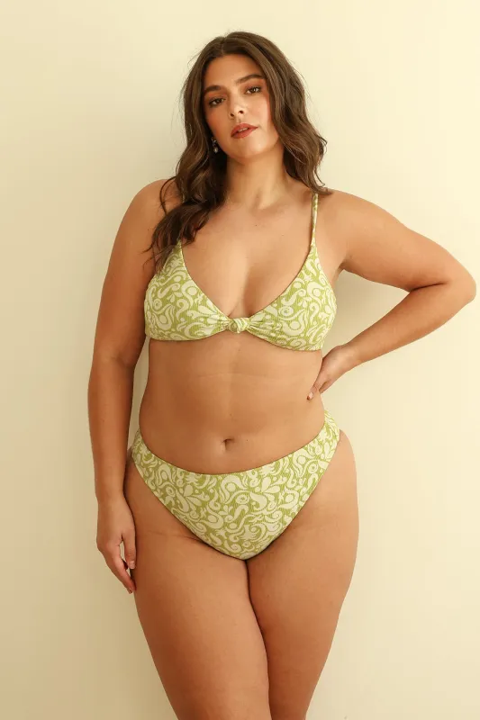 Twin Fin Matcha Triangle Cheeky Set sold by Dippin Daisy’s