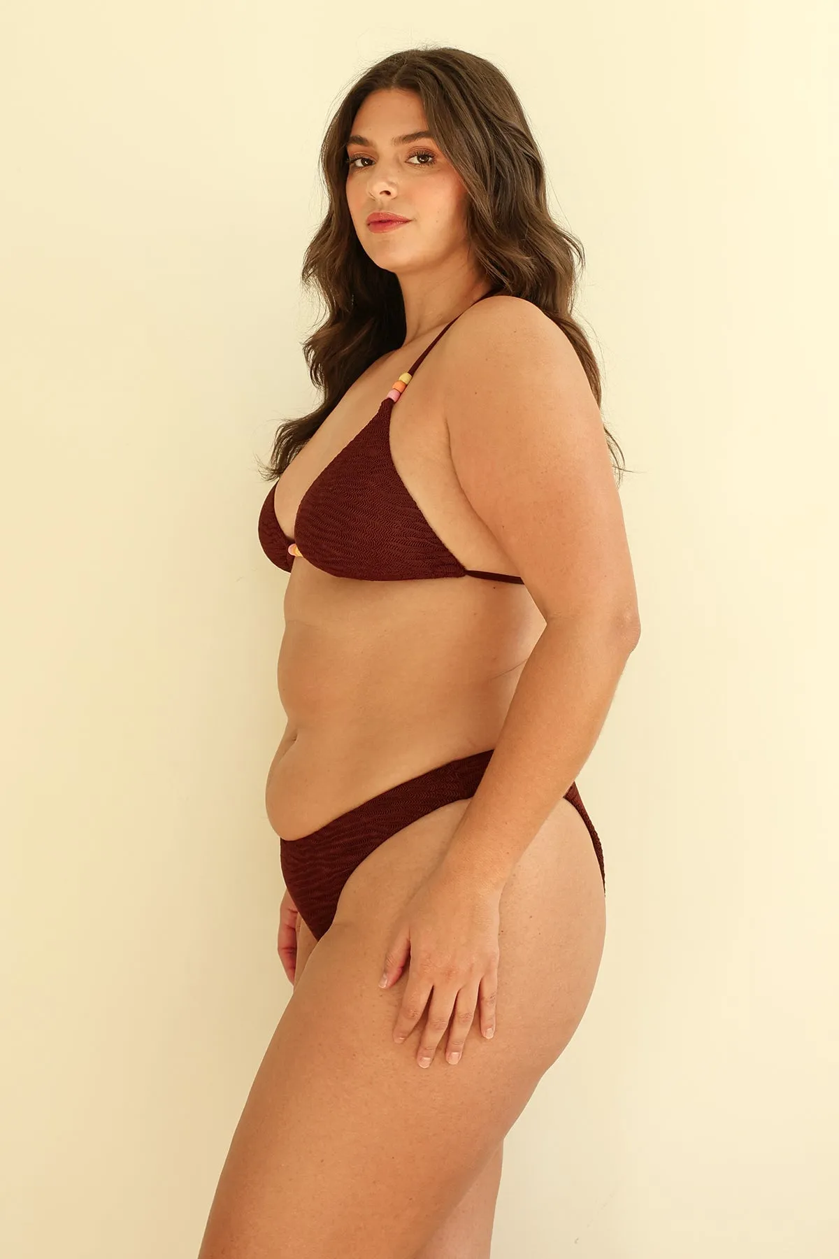 Mocha Crinkle Triangle Cheeky Set sold by Dippin Daisy’s product image thumbnail 2