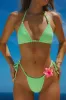 Paradise Bali Green Triangle Super Cheeky Set sold by Dippin Daisy’s