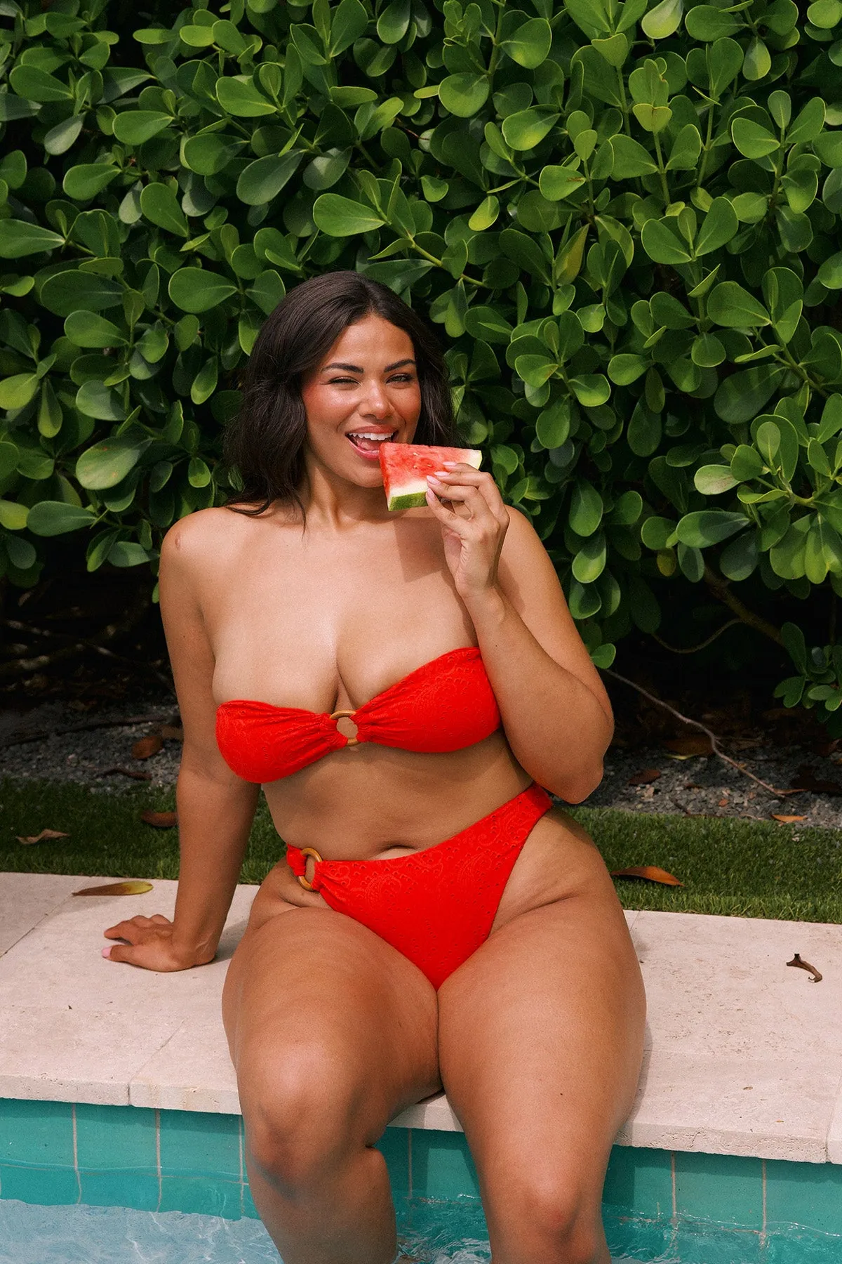 Lotus Bandeau Bikini Top sold by Dippin Daisy’s