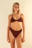 Mocha Crinkle Zen Triangle Cheeky Set sold by Dippin Daisy’s