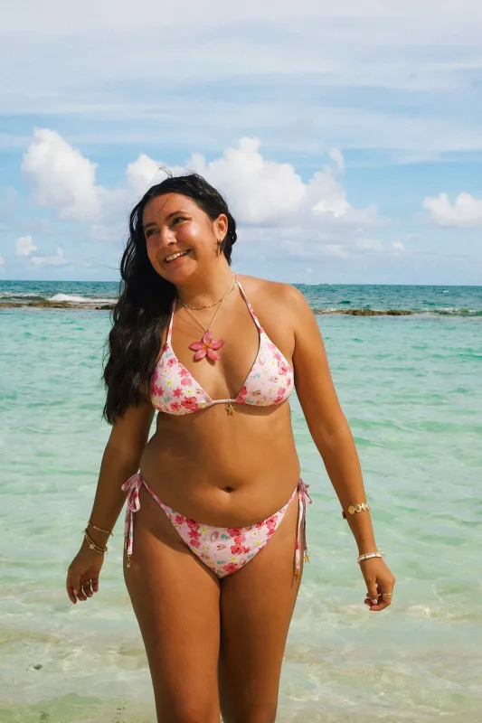 Palm Tie Back Triangle Bikini Top sold by Dippin Daisy’s