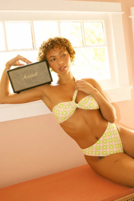 Seashore High Waist Cheeky Bikini Bottom sold by Dippin Daisy’s