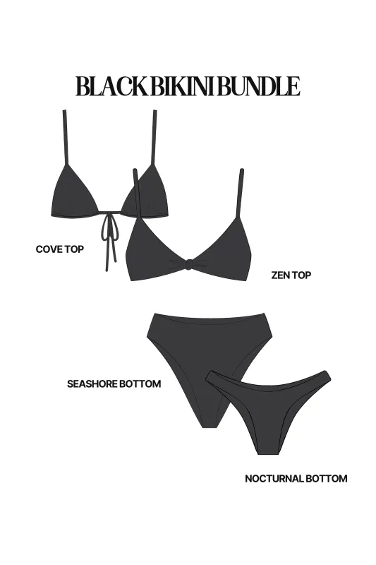 Black Essentials 4-Piece Set sold by Dippin Daisy’s