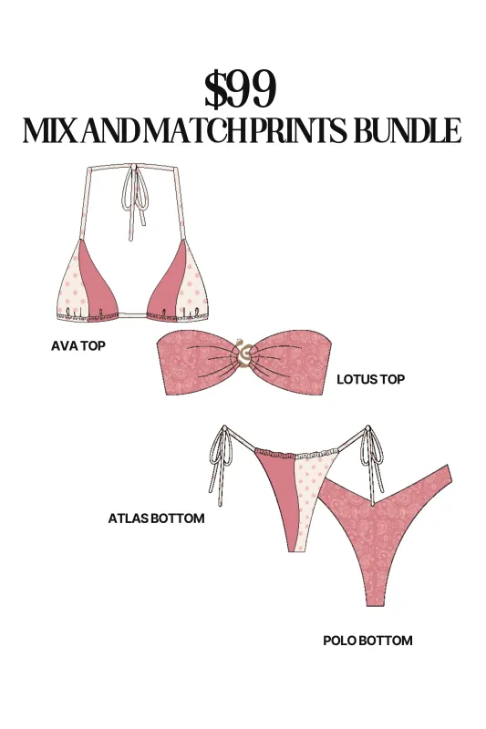 4 Piece Mix and Match Prints Bundle made by Dippin Daisy’s